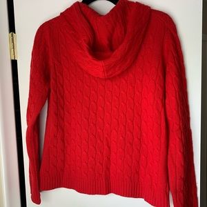 Harold's wool/cashmere blend zip front cardigan.